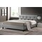 Baxton Studio Annette Gray Linen Bed with Upholstered Headboard - Full Size 103-5130 - alternate 1